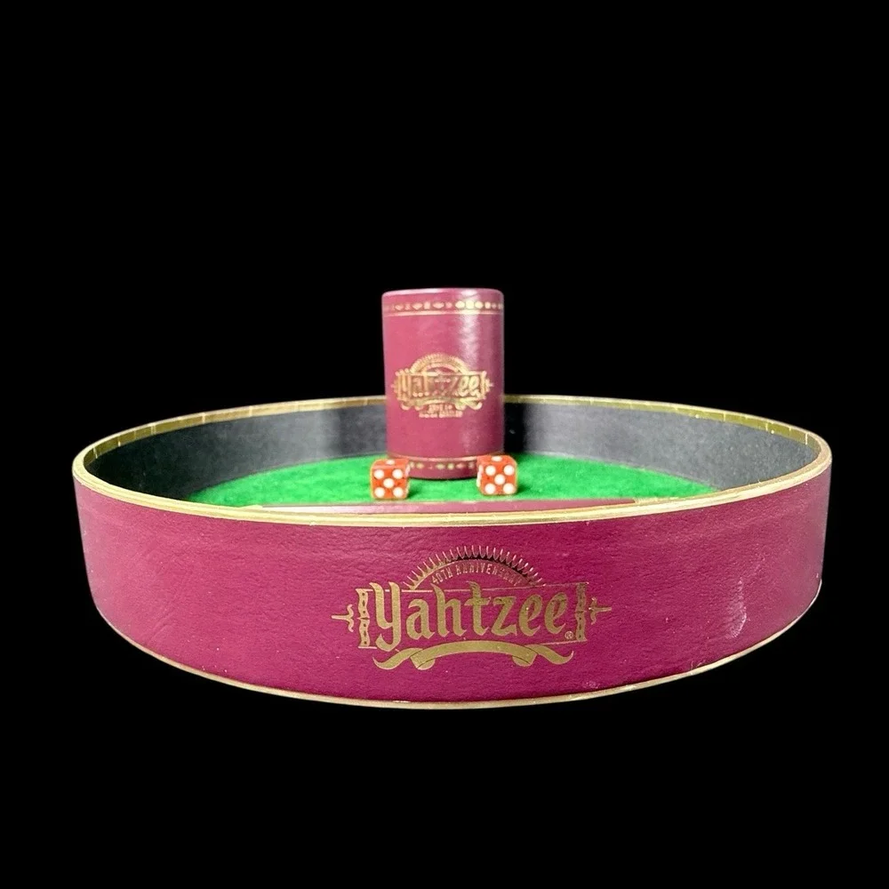 1995 Yahtzee 40th Anniversary‎ Edition Replacement Parts 2 Dice Pencil Token Cup